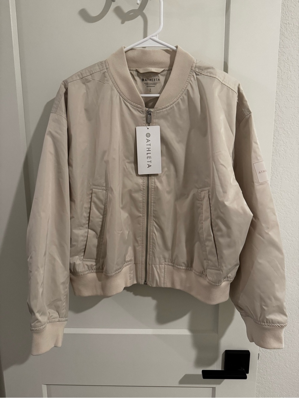 Athleta Flex Bomber Jacket (Bone Color)